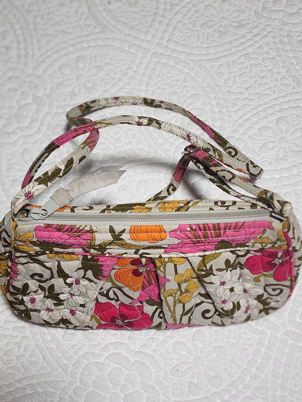 Vera Bradley Pink & Orange Floral Quilted Shoulder Bag